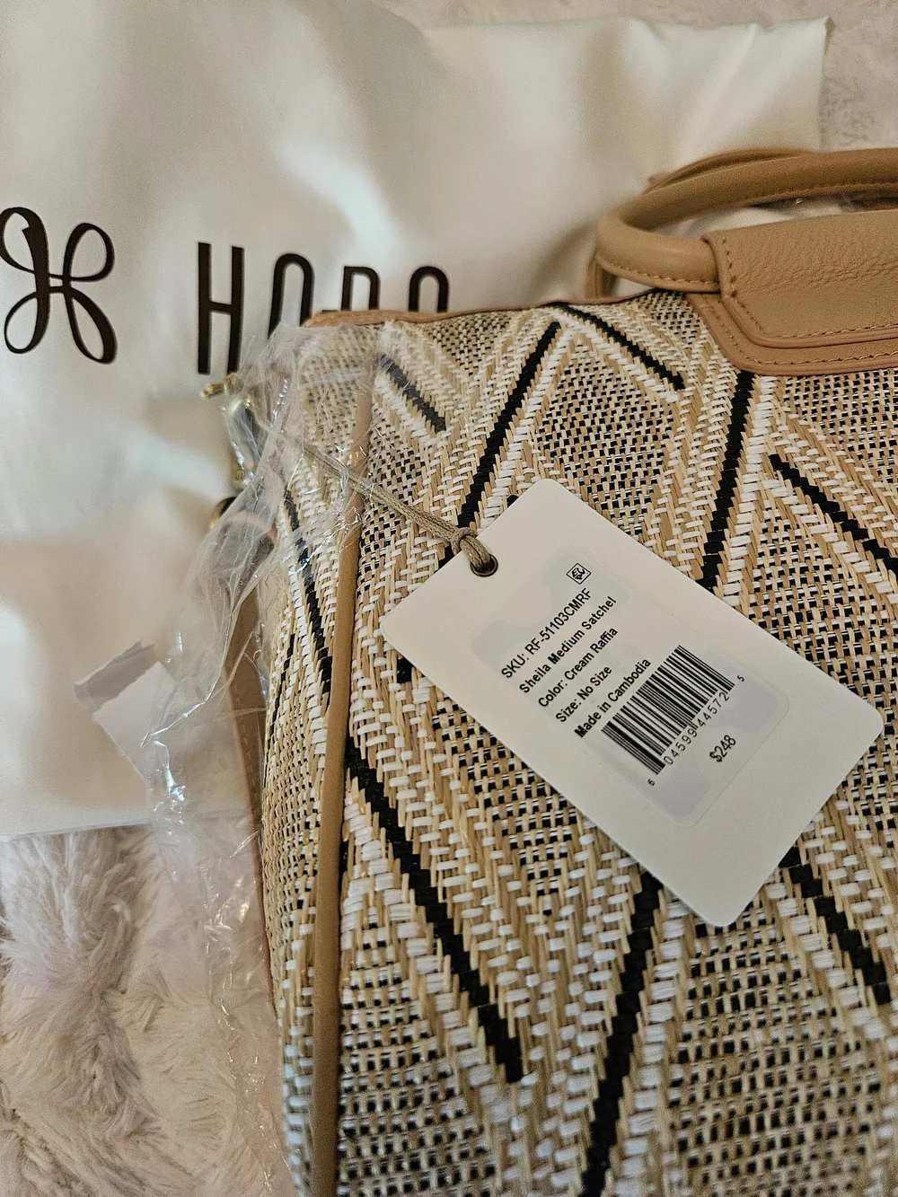 HOBO✨️Sheila Woven Satchel Top-Handle Bag